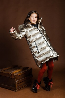 зимнее пальто для девочки gnk