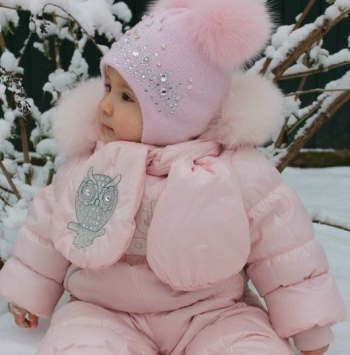 детский зимний комбинезон для девочки gnk фото