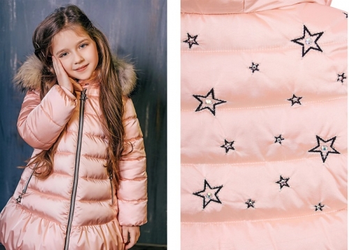 Звёздное пальто для звёздной девочки! Обзор модели ЗС-817 из перламутровой ткани