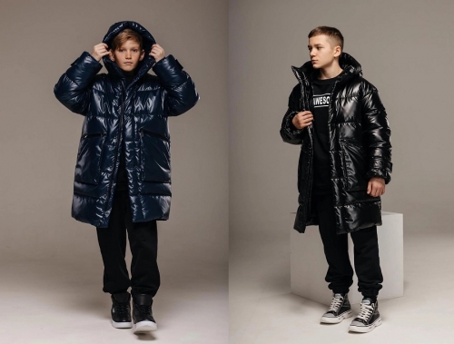 Удлинённая куртка для мальчика ЗС-978: функционал пальто, мужественность и стиль